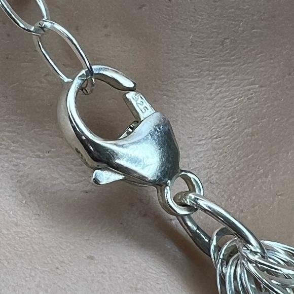 Vintage sterling silver 925 MILOR Italy multi chain necklace - Picture 9 of 12